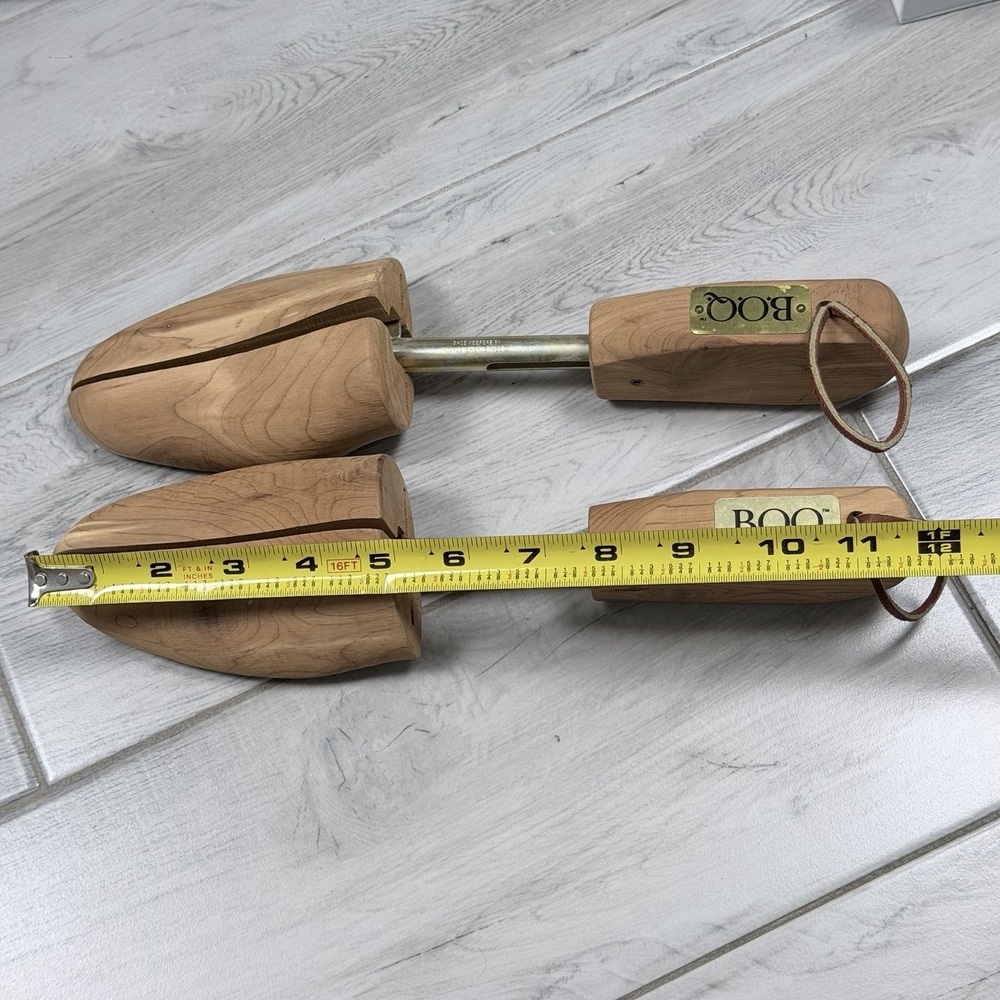 B.O.Q. Wooden Shoe Trees/Boot Trees (Set Of 3) Adjustable Metal Shaft S - Picture 7 of 8
